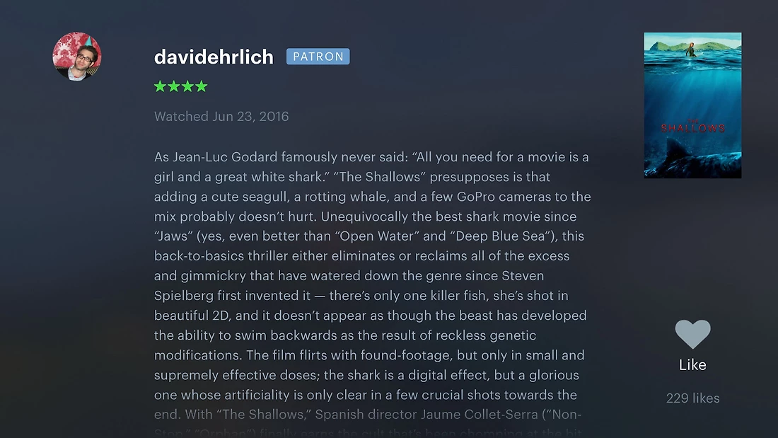 Detail image for Letterboxd for Apple TV