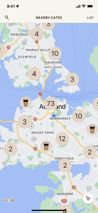 Mobile image for Café Finder